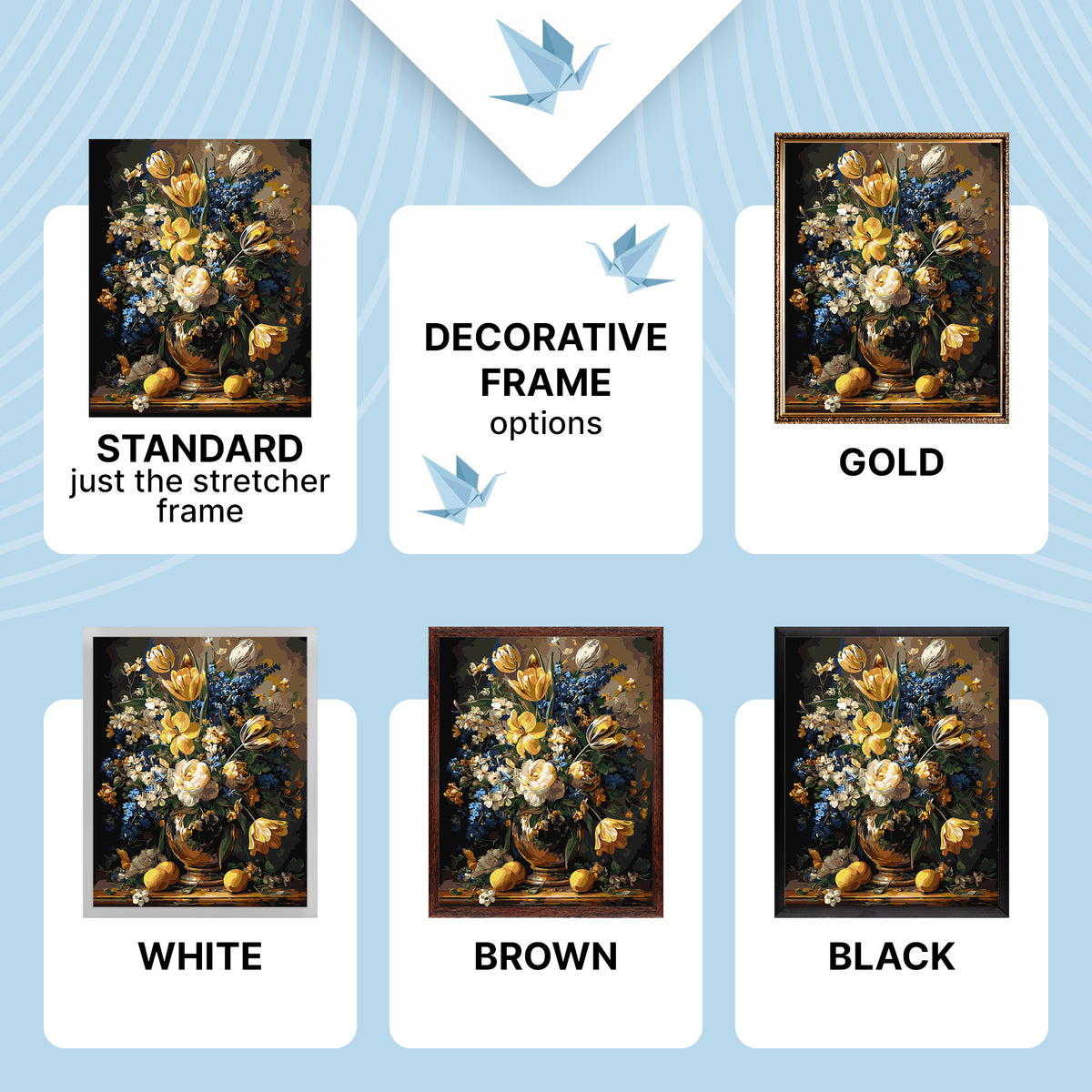 Paint by Numbers on a frame 40*50 cm Flowers - Rich bouquet in a vase LW 3174-01