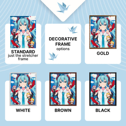 Számfestés kereten 40×50 cm – Vocaloid Miku Hatsune – Anime – LW 0650