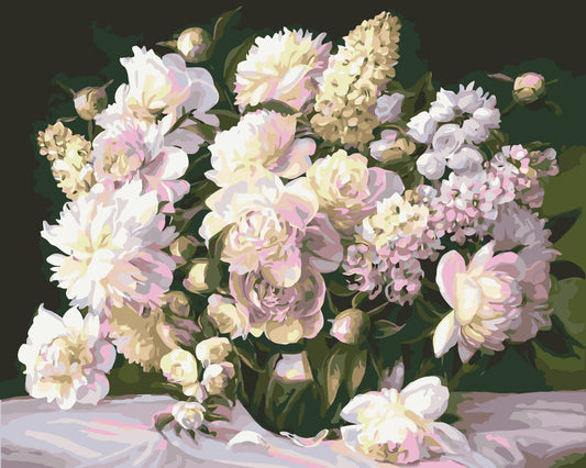 Számfestés kereten 40×50 cm Virágok - Finom csokor LW 1073