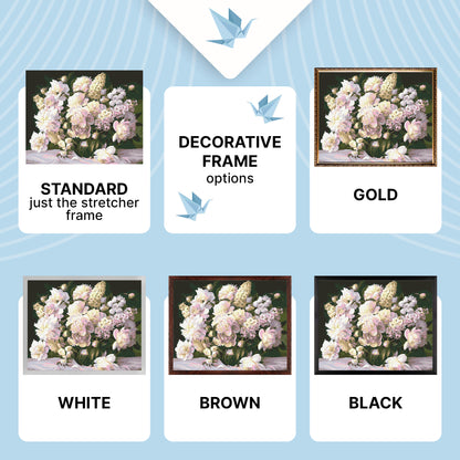 Paint by Numbers on Frame 40*50 cm Flowers - Delicate Bouquet LW 1073