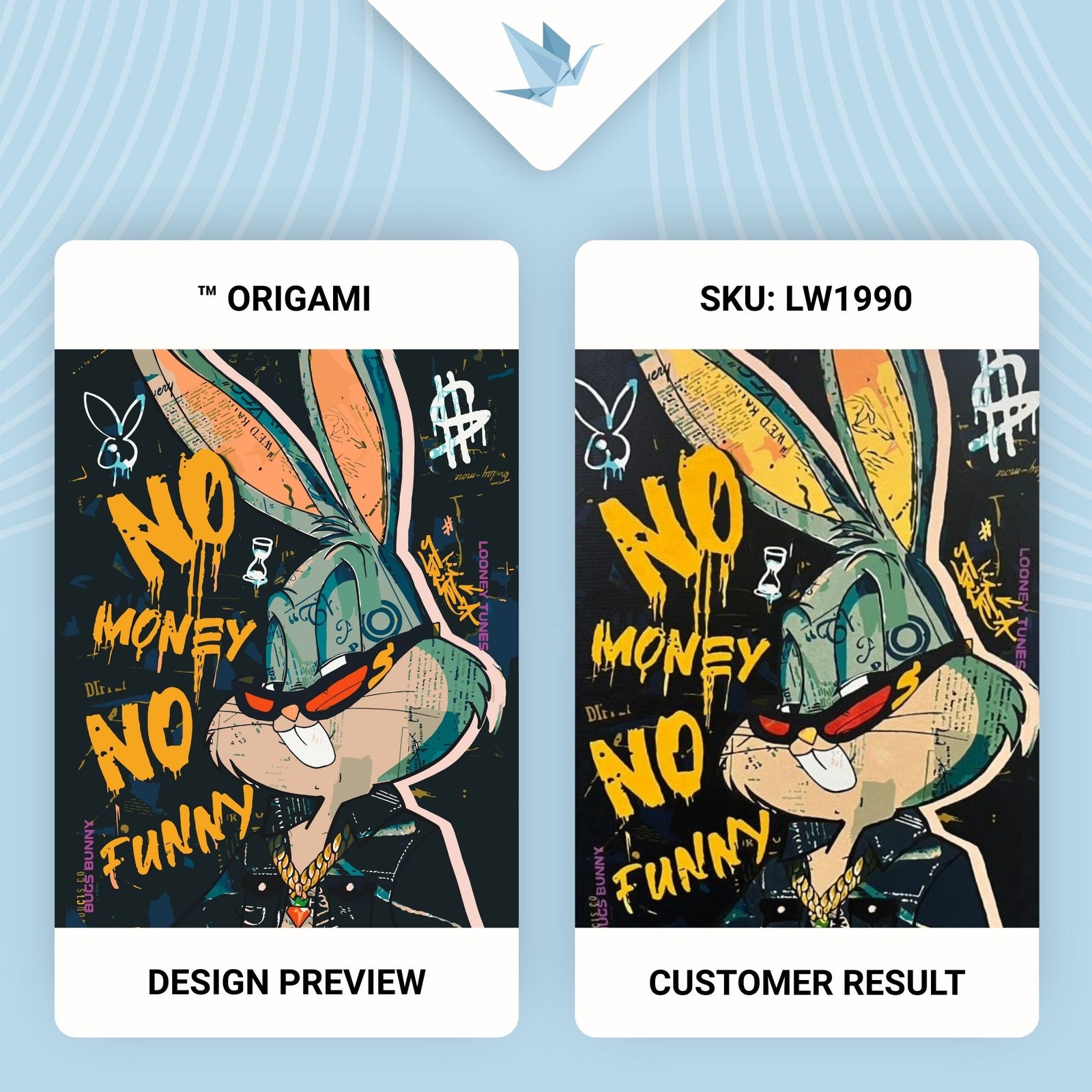 Maľovanie podľa čísel na ráme 40*50 cm – Bugs Bunny. Filmoví hrdinovia - LW 1990