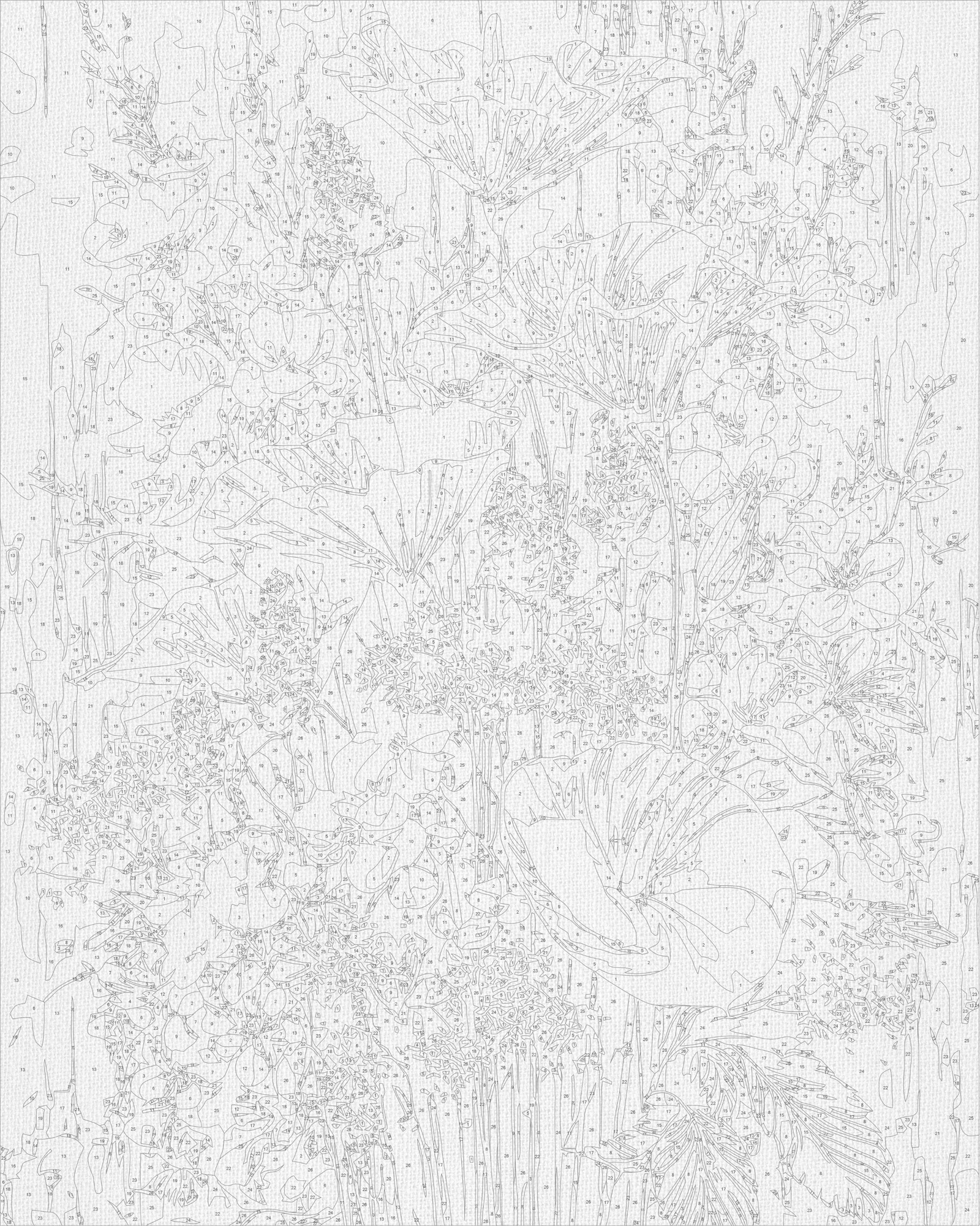 Maľovanie podľa čísel na ráme 40*50 cm - Jarné kaly - Kvety - LW 3006-01