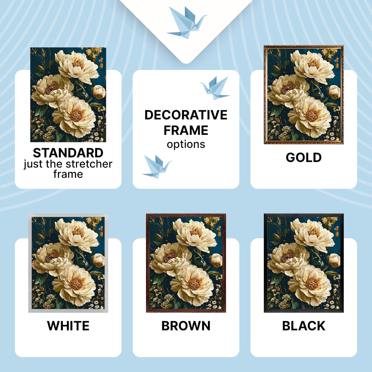 Számfestés kereten 40×50 cm – Bársonyos bazsarózsák – Virágok – LW 3064-01