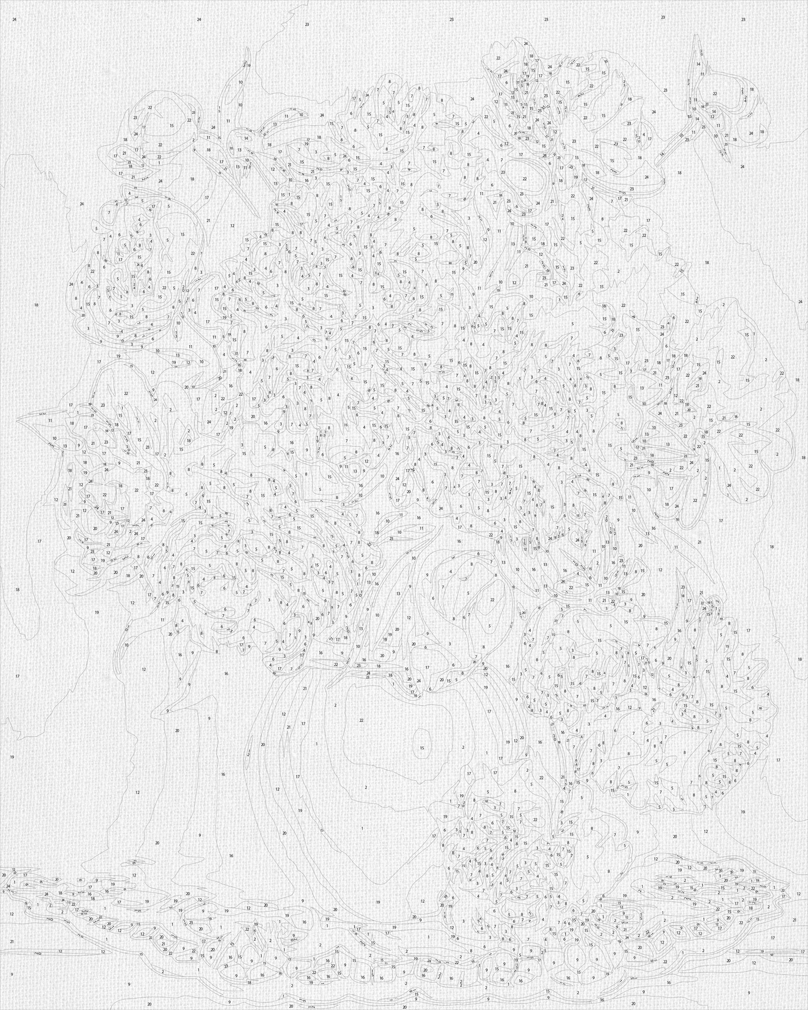 Számfestés kereten 40×50 cm – Bazsarózsák vázában LW 3068