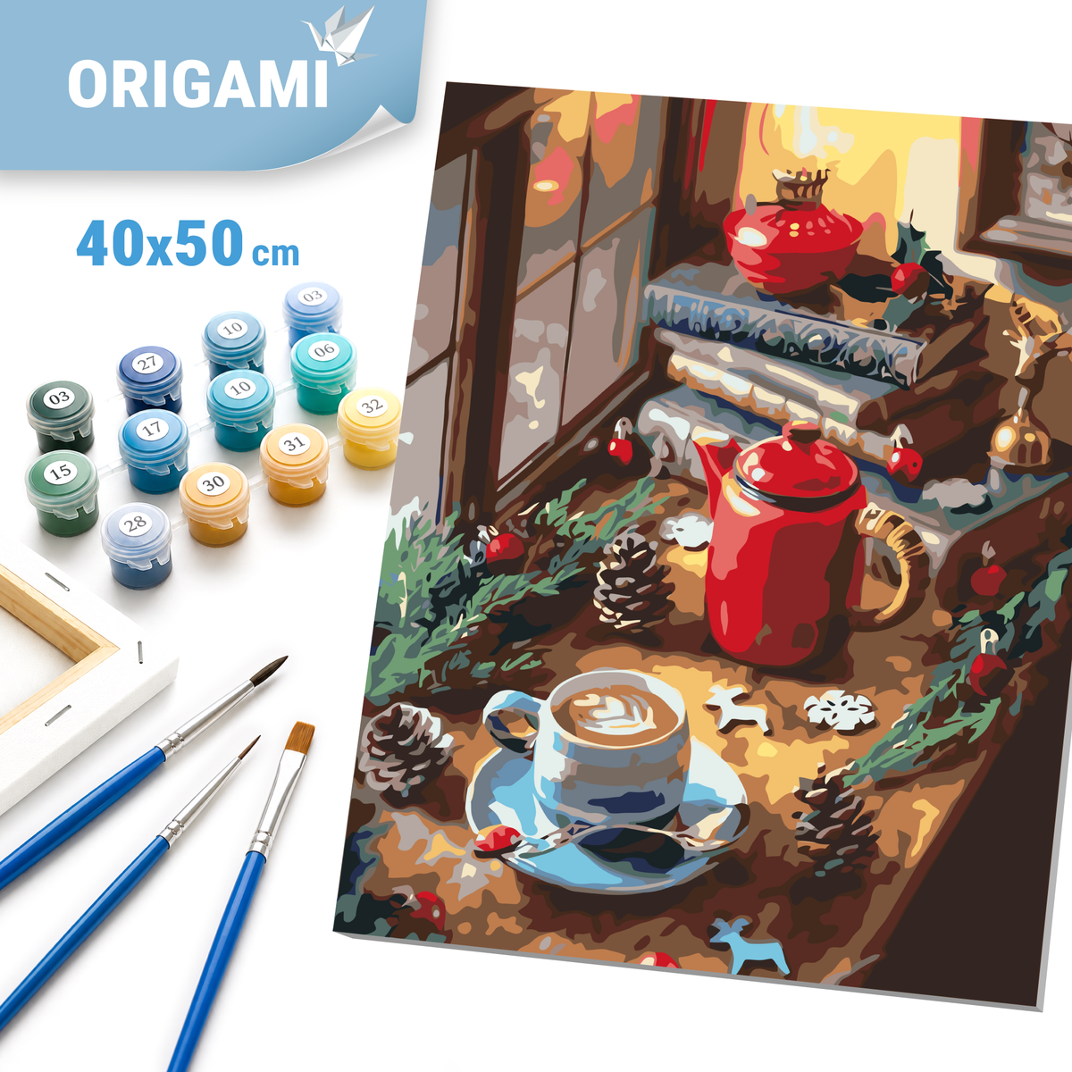 Számfestés kereten 40×50 cm karácsonyi – Karácsonyi csendélet LW 3097