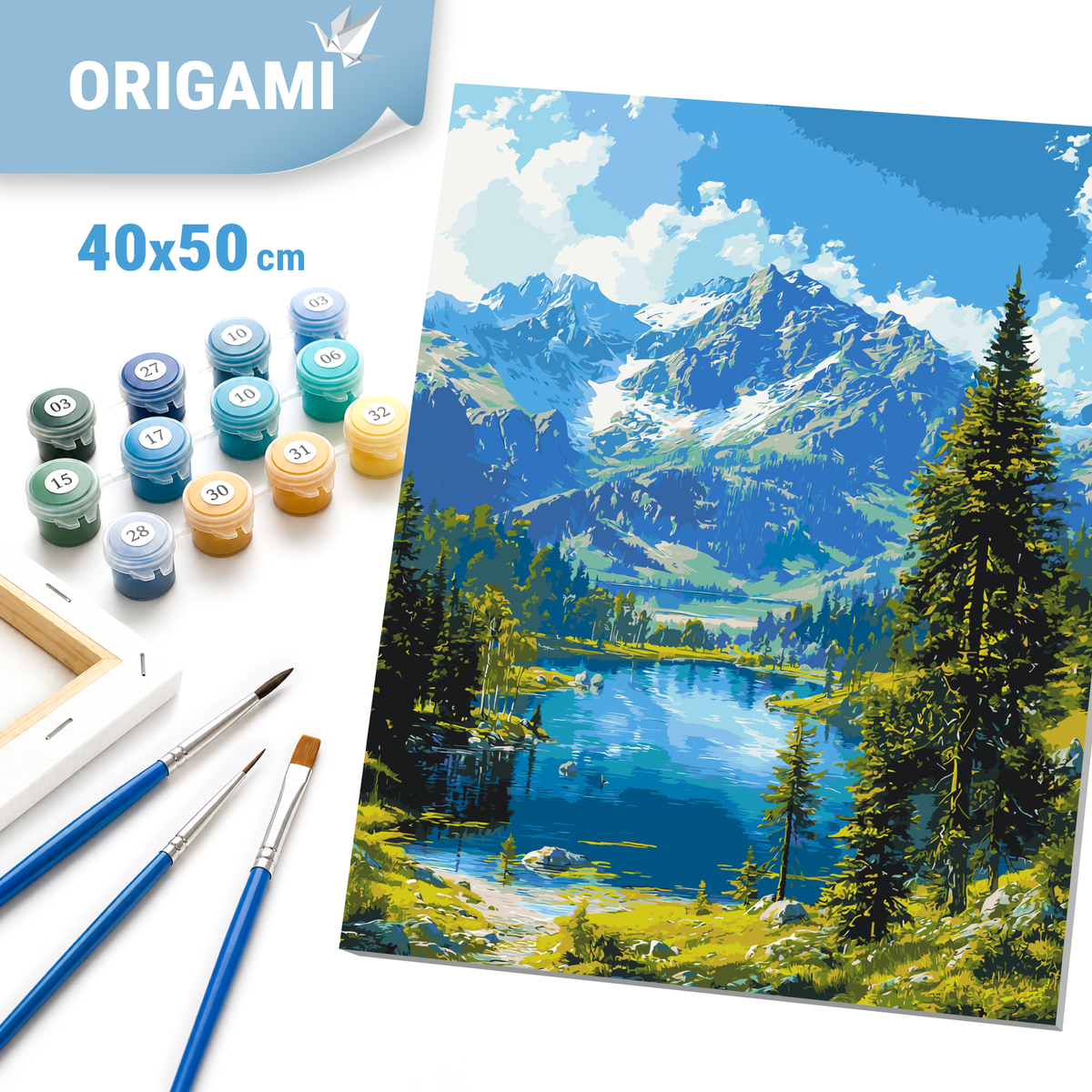 Számfestés kereten 40×50 cm tájkép – Hegyi nyugalom LW 30990