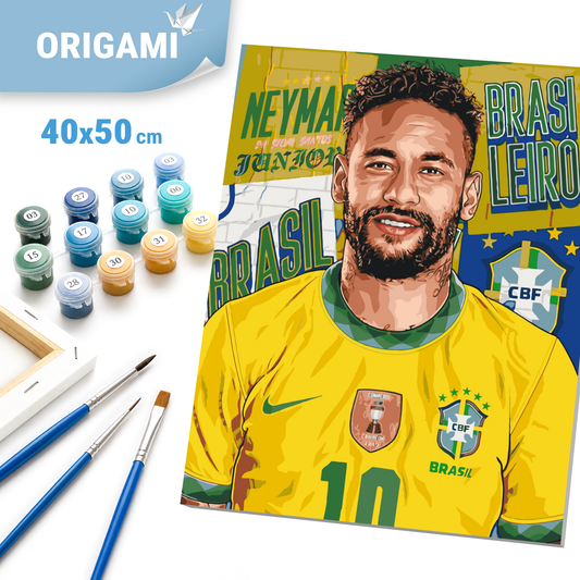 Maľovanie podľa čísel na ráme 40*50 cm - Futbalista Neymar - Ľudia - LW 31069