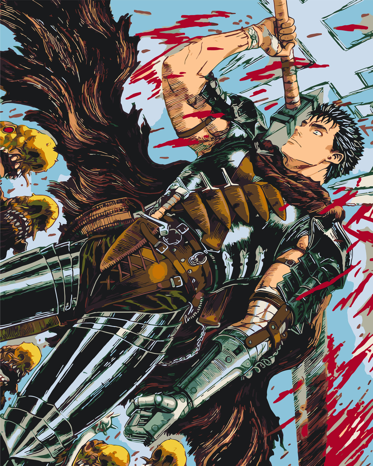 Maľovanie podľa čísel na ráme 40*50 cm - Berserk - Anime - LW 31180