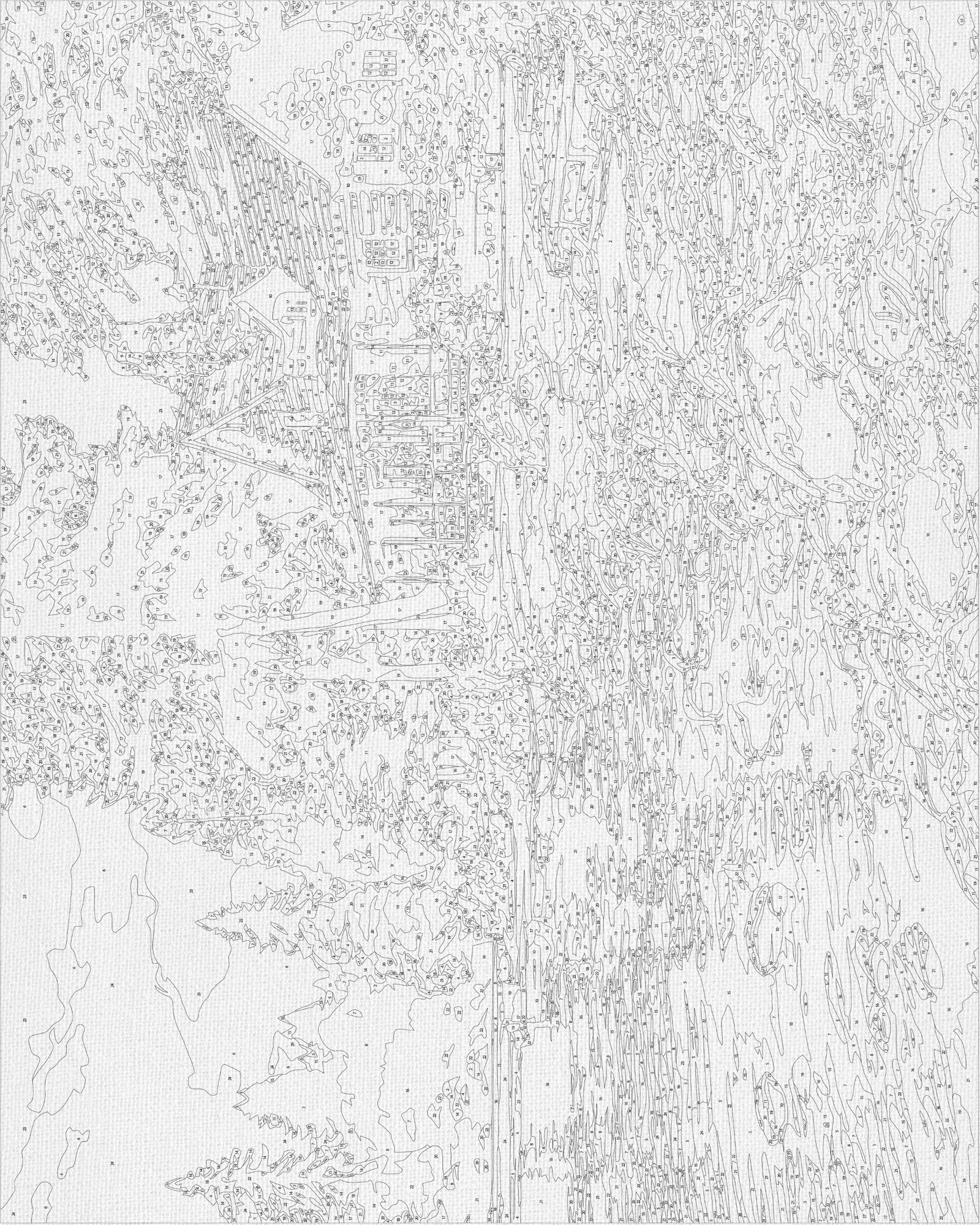 Számfestés kereten 40×50 cm – Tájkép. Ház az erdőben LW 31250