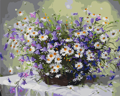 Számfestés kereten 40×50 cm – Virágok. Margarétacsokor LW 31500