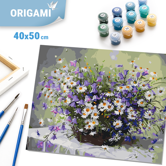 Számfestés kereten 40×50 cm – Virágok. Margarétacsokor LW 31500