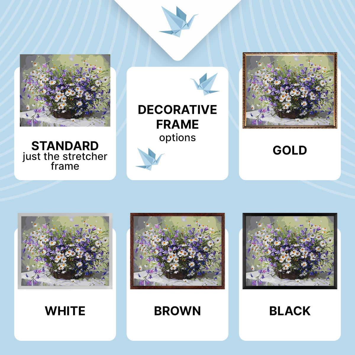 Paint by Numbers on frame 40*50 cm – Flowers. Daisy bouquet LW 31500