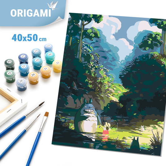 Maľovanie podľa čísel na ráme 40*50 cm - Môj sused Totoro - Anime - LW 3157