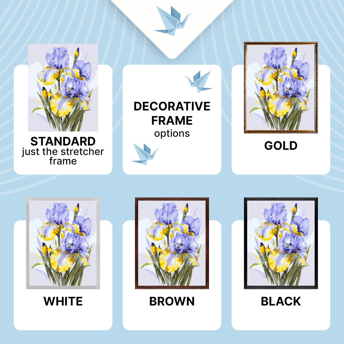 Paint by Numbers on a 40*50 cm frame – Iris Bouquet. Flowers LW 31600