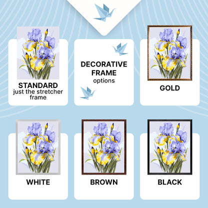 Paint by Numbers on a 40*50 cm frame – Iris Bouquet. Flowers LW 31600