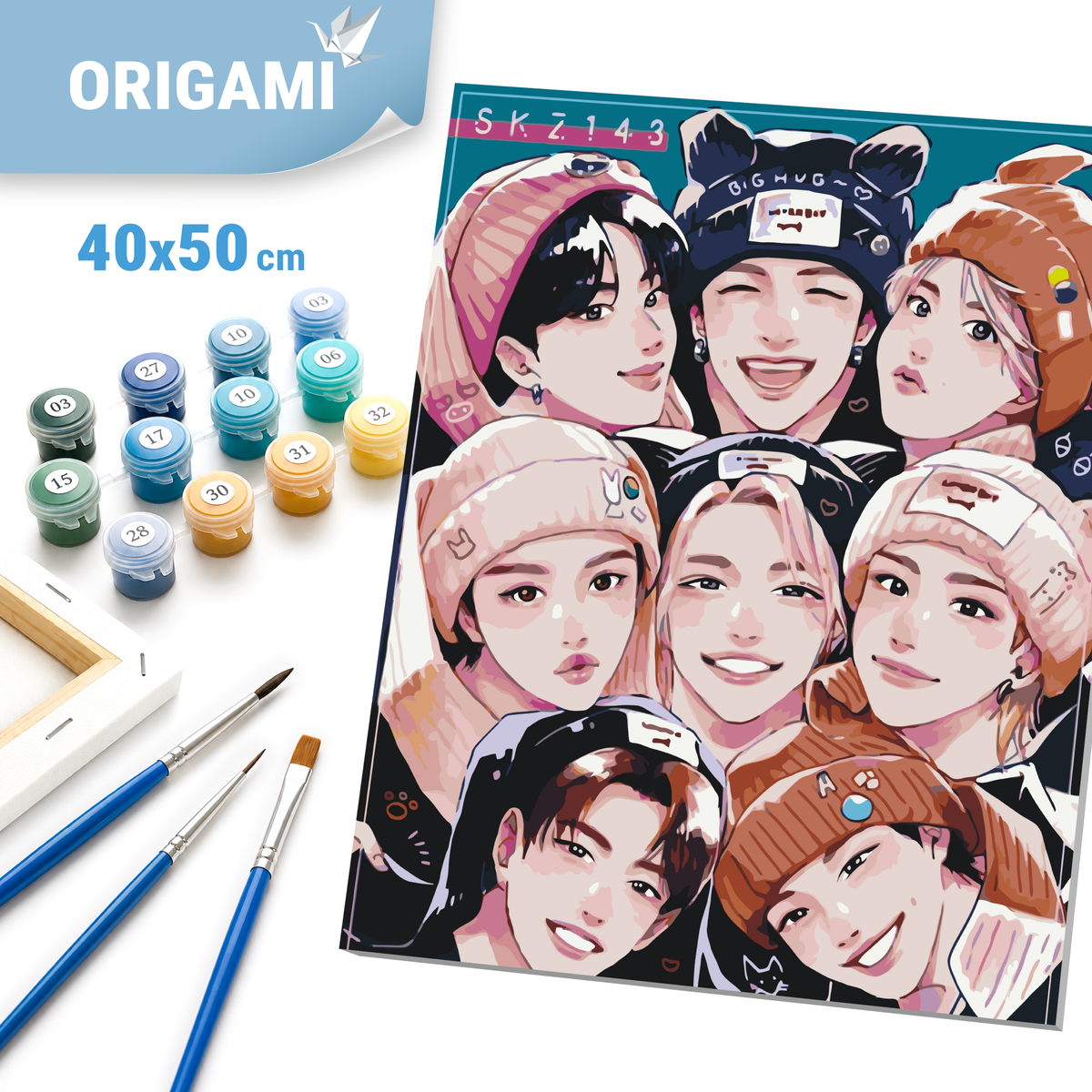 Számfestés kereten 40×50 cm – K-pop, Stray Kids. Filmhősök LW 31890