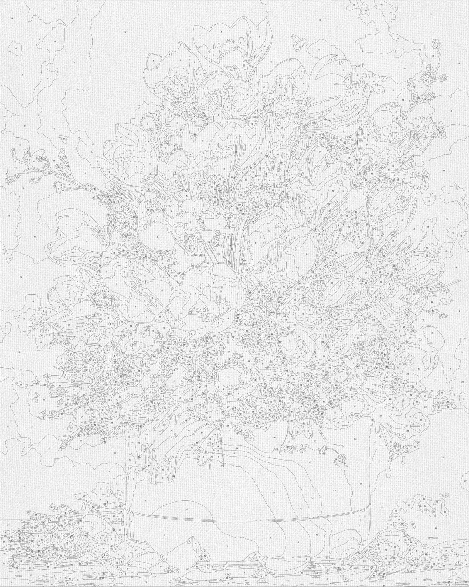 Maľovanie podľa čísel na ráme 40*50 cm - Ružové tulipány - Kvety - LW 3212-01