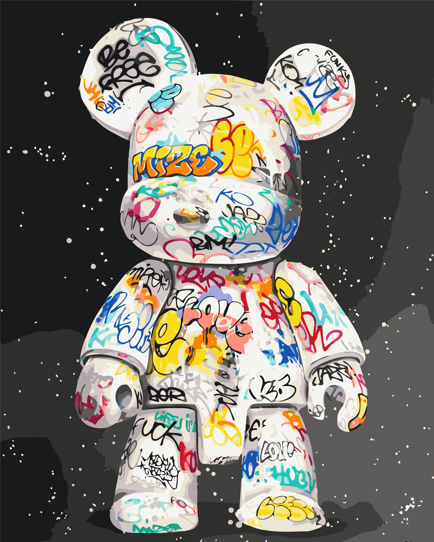 Maľovanie podľa čísel na ráme 40*50 cm – Bearbrick. Filmoví hrdinovia - LW 32320