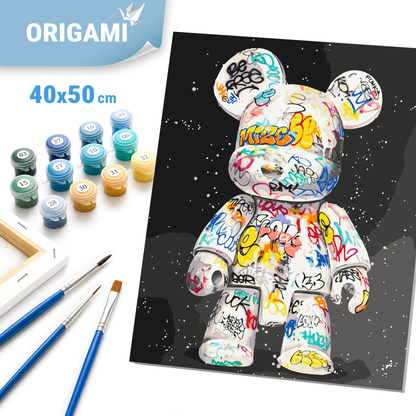 Paint by Numbers on a 40*50 cm frame – Bearbrick LW 32320