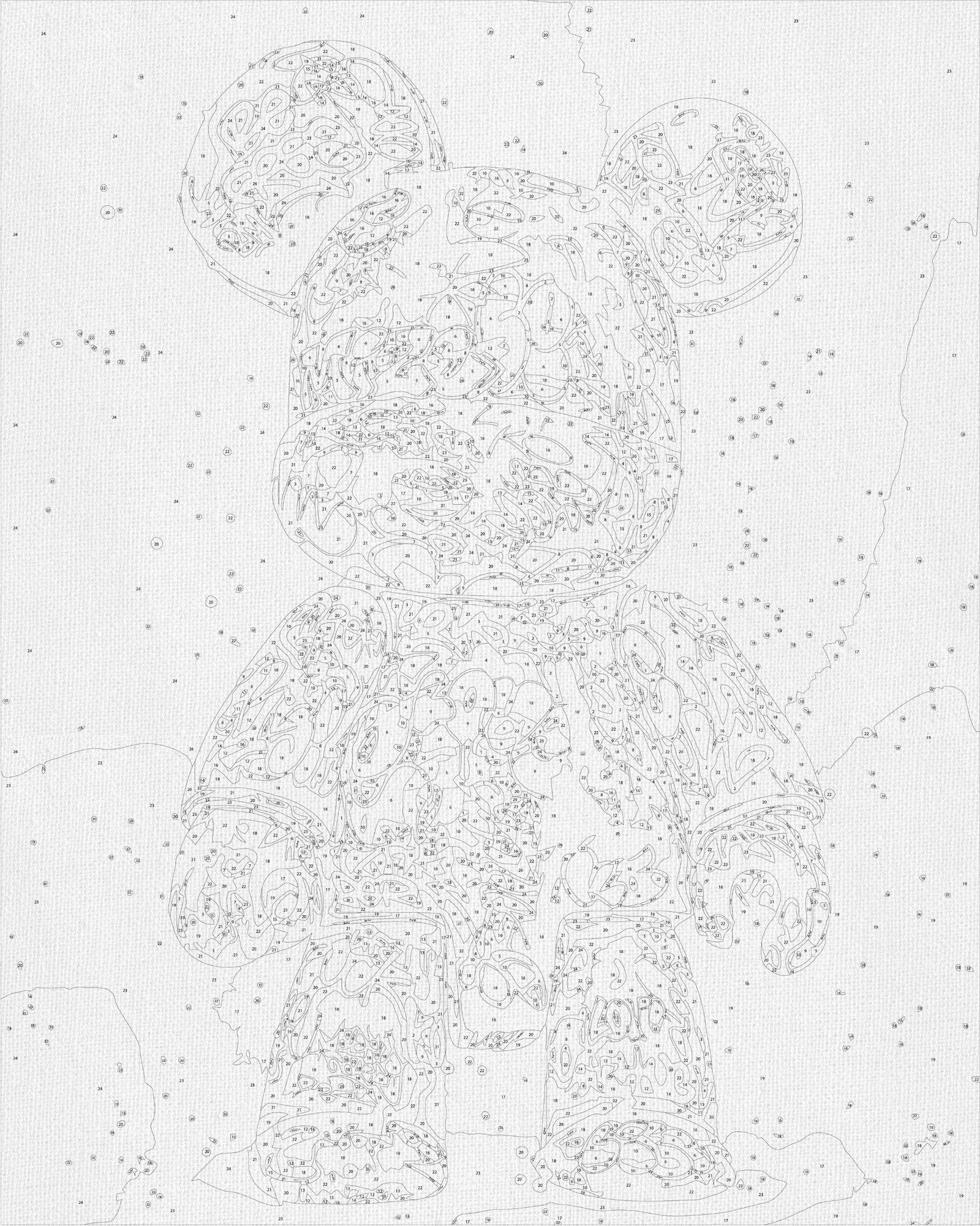Maľovanie podľa čísel na ráme 40*50 cm – Bearbrick. Filmoví hrdinovia - LW 32320
