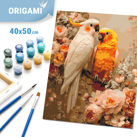 Számfestés kereten 40×50 cm cm – Papagájpár. Állatok LW 3271-01