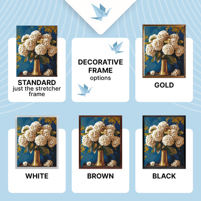 Paint by numbers on a 40*50 cm frame Flowers. Hydrangea bouquet with Metallic Paints LW 3295