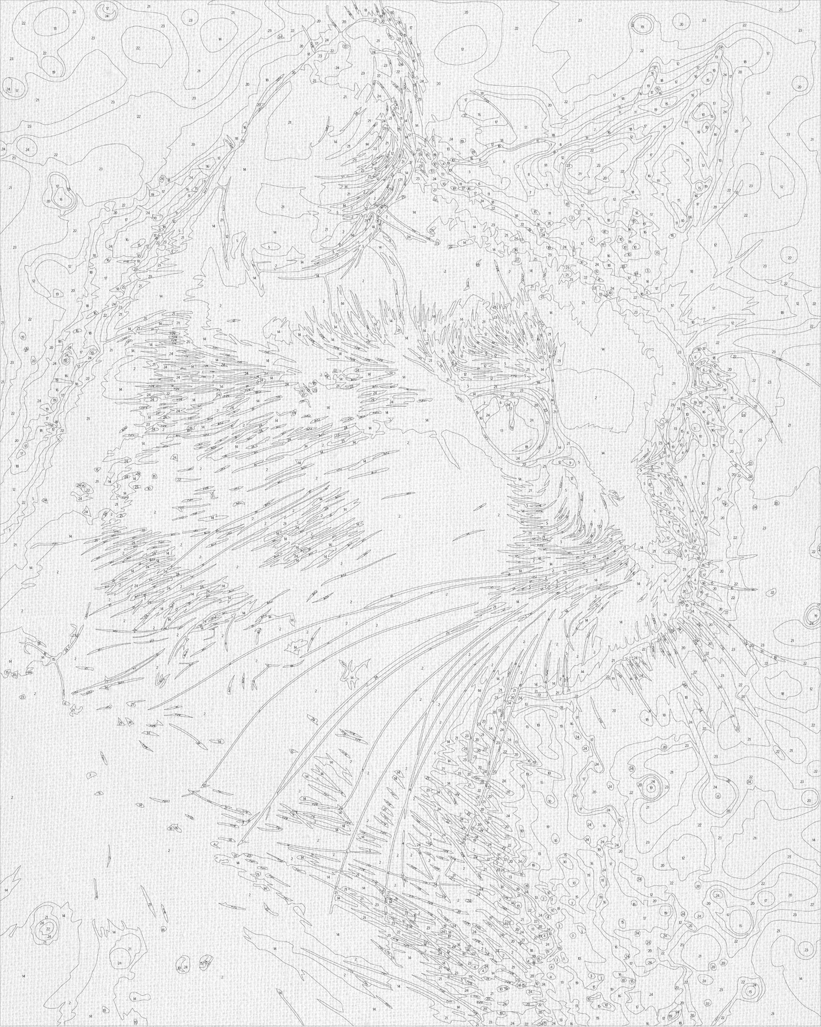 Számfestés kereten 40×50 cm Fekete macska. Állatok. Fémes színekkel LW 3301