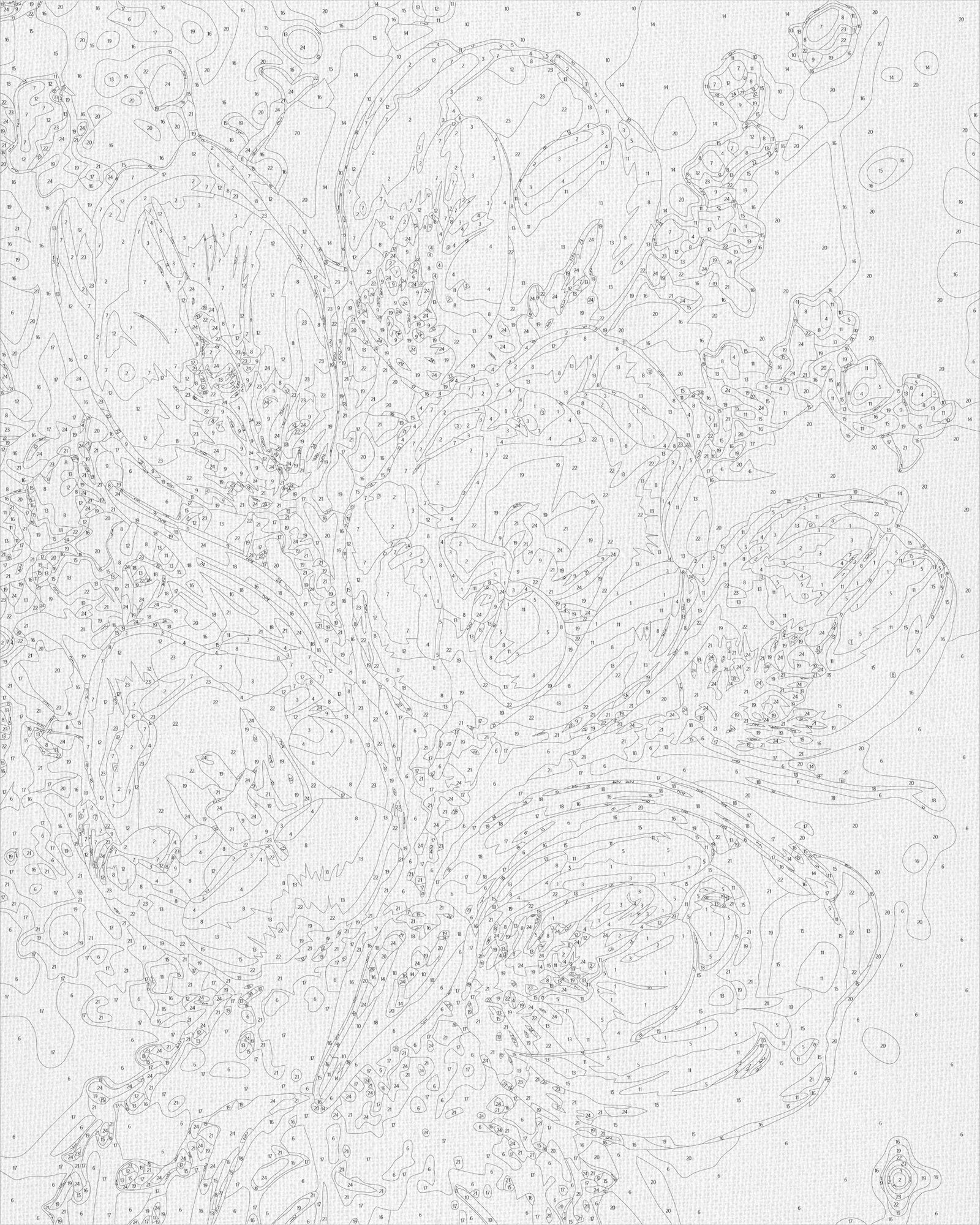 Számfestés kereten 40×50 cm Virágok. Finom tulipánok arany fémes színekkel LW 3304