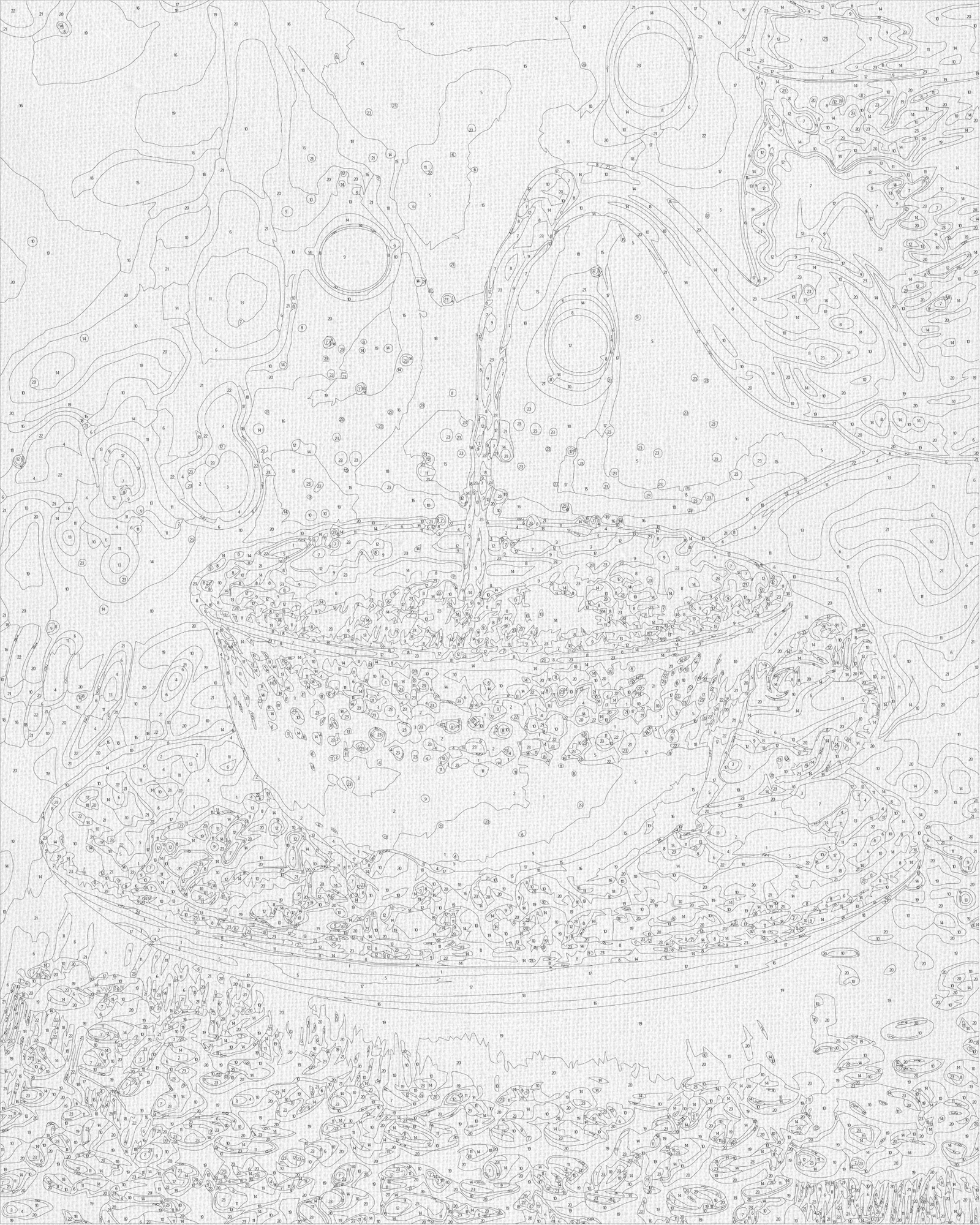 Számfestés kereten 40×50 cm Csendélet. Fahéjas kávé fémes színekkel LW 3308