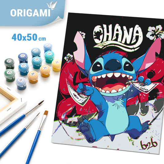 Paint by numbers on a 40*50 cm frame – Movie heroes. Lilo and Stitch LW 3424