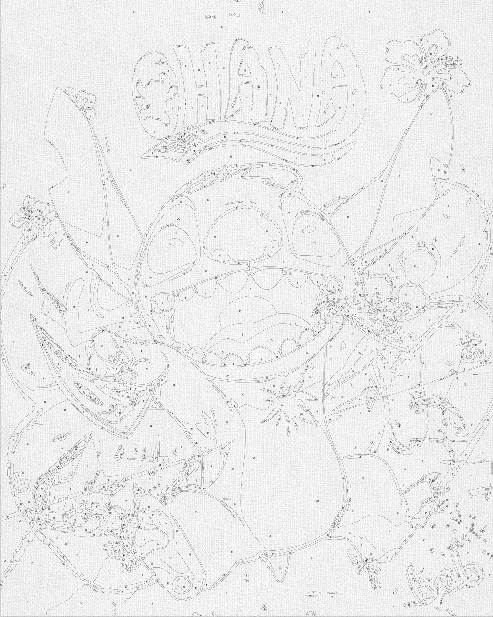 Számfestés kereten 40×50 cm – Filmhősök. Lilo és Stitch LW 3424