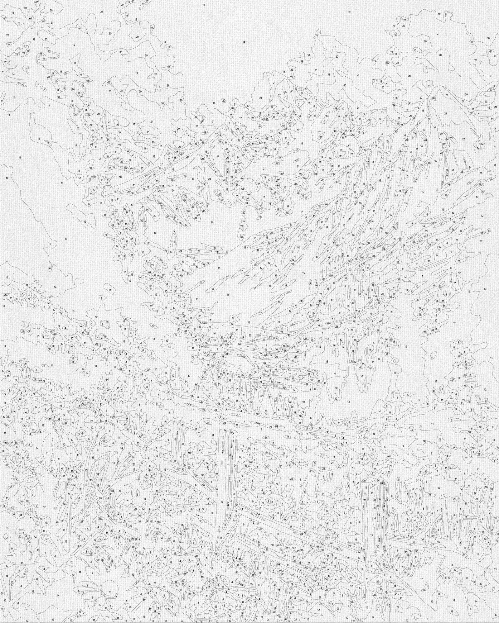 Számfestés kereten 40×50 cm tájkép – Hegyi rét LW 3435