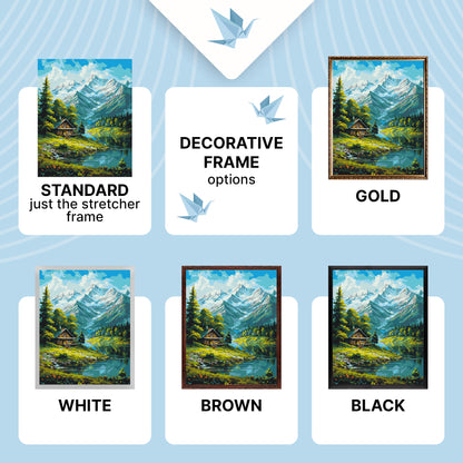 Számfestés kereten 40×50 cm tájkép – Hegyvidék LW 3437