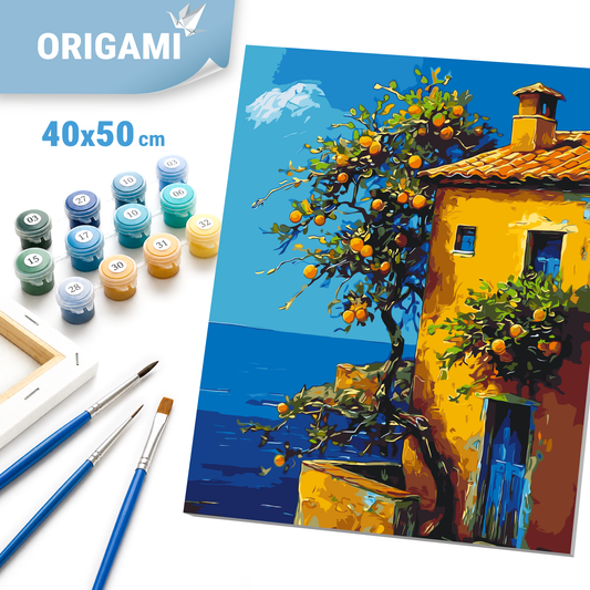 Számfestés kereten 40×50 cm tájkép – Olasz nyár LW 3441