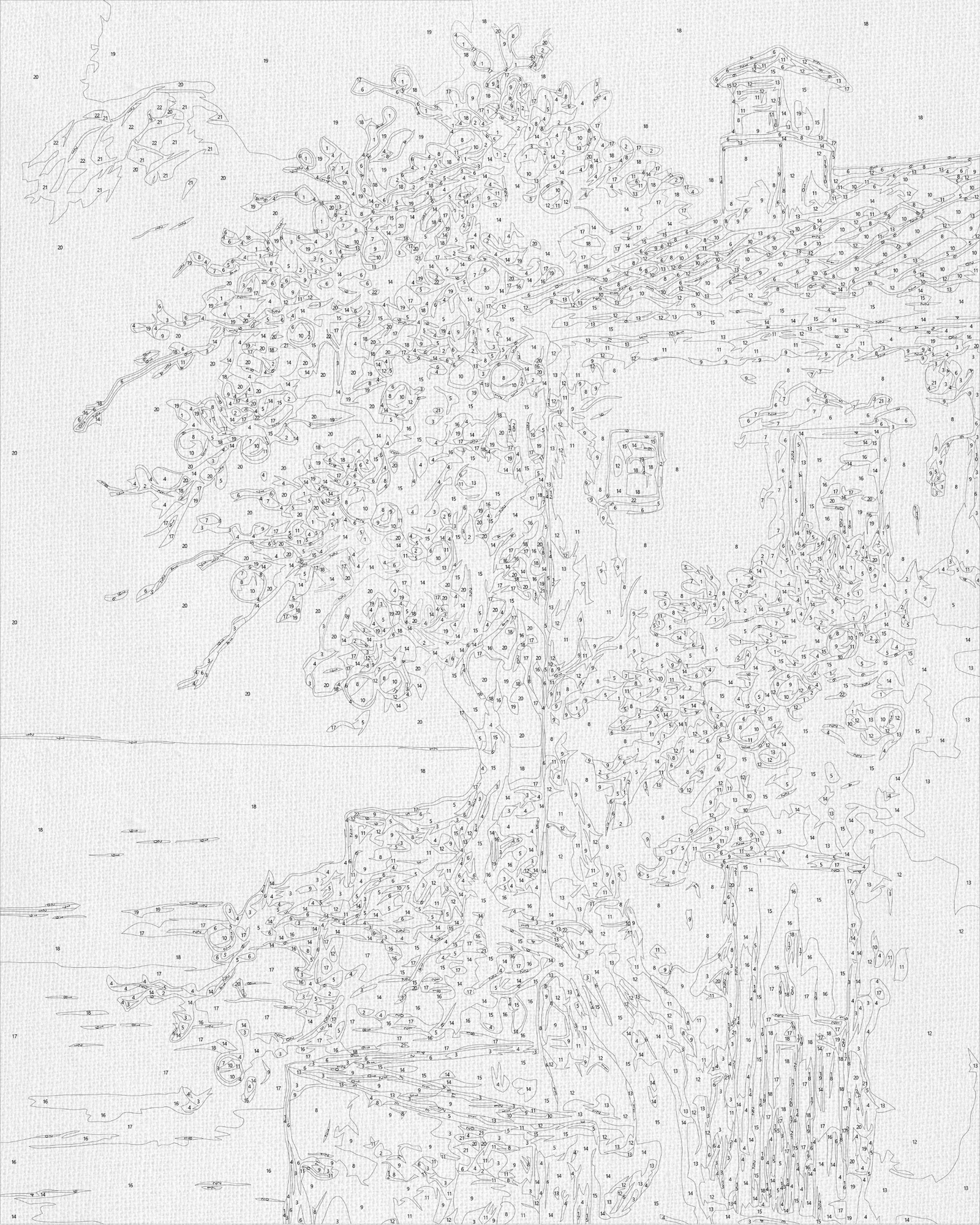 Számfestés kereten 40×50 cm tájkép – Olasz nyár LW 3441