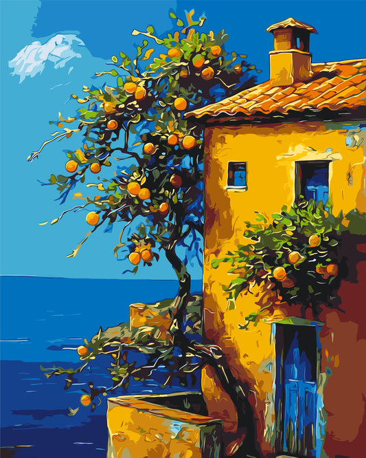 Számfestés kereten 40×50 cm tájkép – Olasz nyár LW 3441
