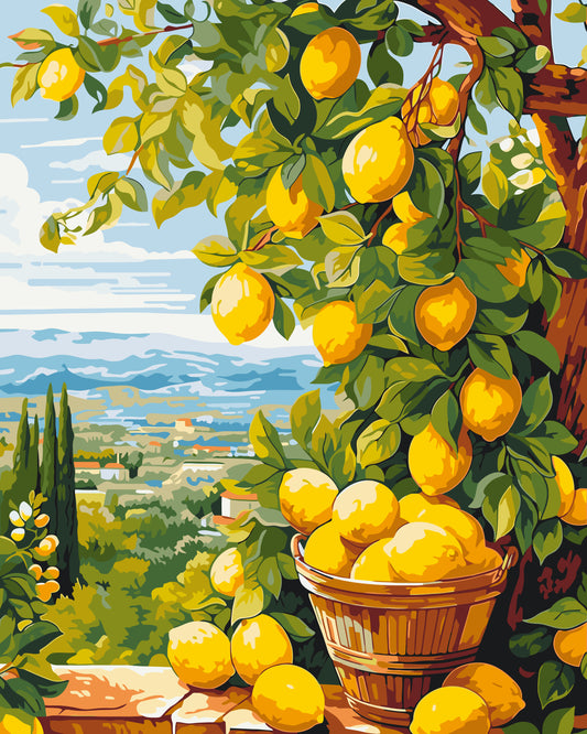 Számfestés kereten 40×50 cm – Citromfa (citrus) LW 3490
