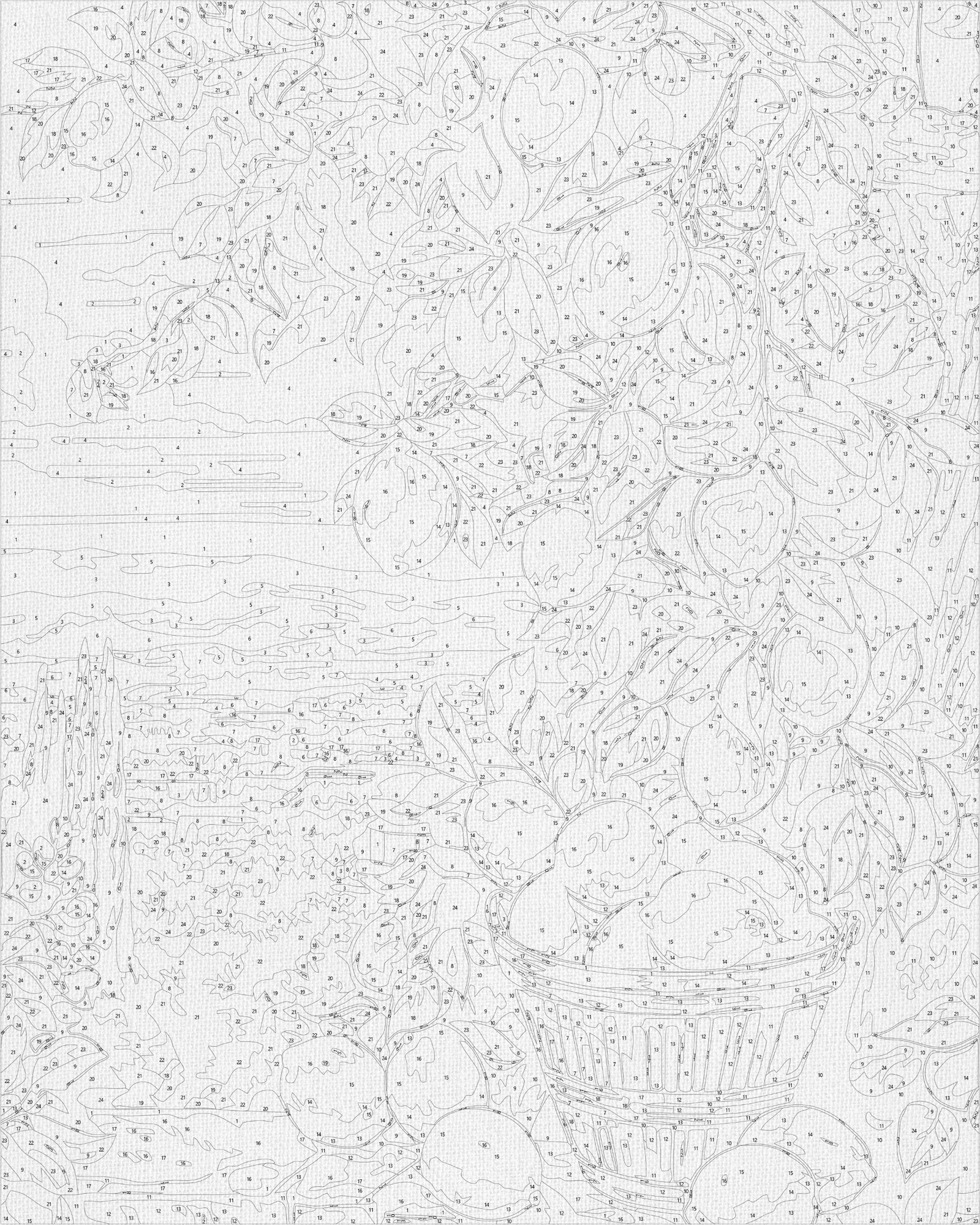 Számfestés kereten 40×50 cm – Citromfa (citrus) LW 3490