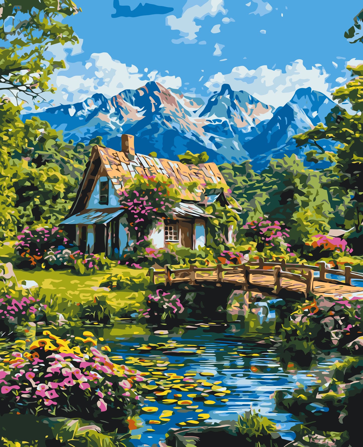 Számfestés kereten 40×50 cm – Alpesi harmónia LW 3492