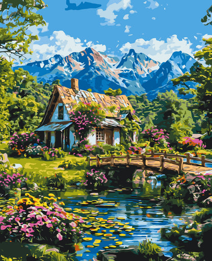 Számfestés kereten 40×50 cm – Alpesi harmónia LW 3492