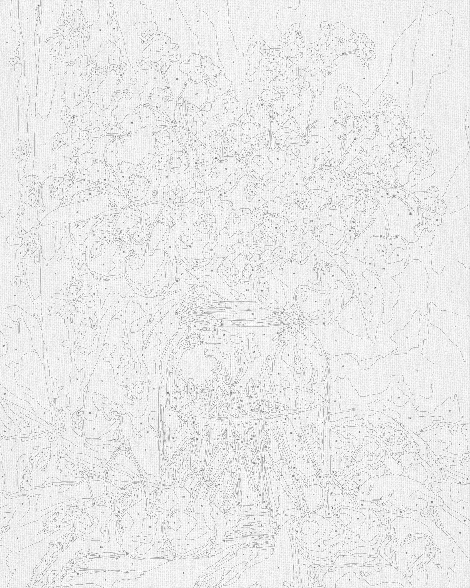 Számfestés kereten 40×50 cm – Csendélet/Virágok. Virágcsokor meggyel LW 3505