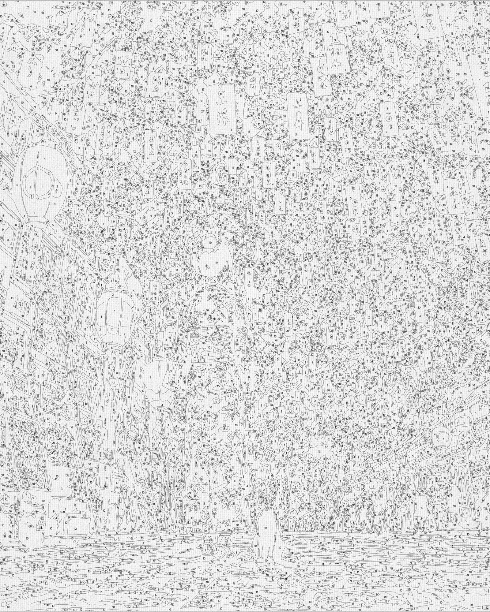 Számfestés kereten 40×50 cm – Japán éjszaka. Lány macskával LW 3515