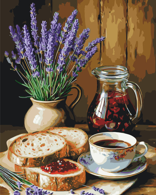 Számfestés kereten 40×50 cm Levendulás csendélet LW 3519