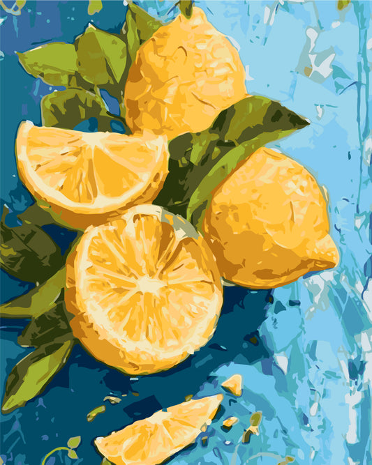 Számfestés kereten 40×50 cm – Csendélet. Citromos élvezet LW 3527
