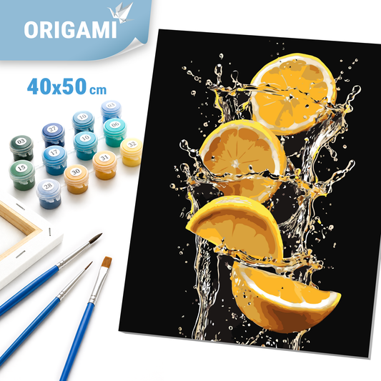 Számfestés kereten 40×50 cm cm – Citrusos frissesség. Csendélet LW 3543