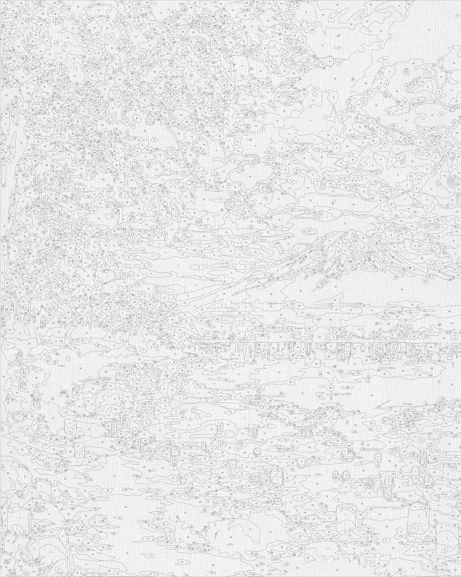 Számfestés kereten 40×50 cm Tájkép fémes színekkel LW 3555