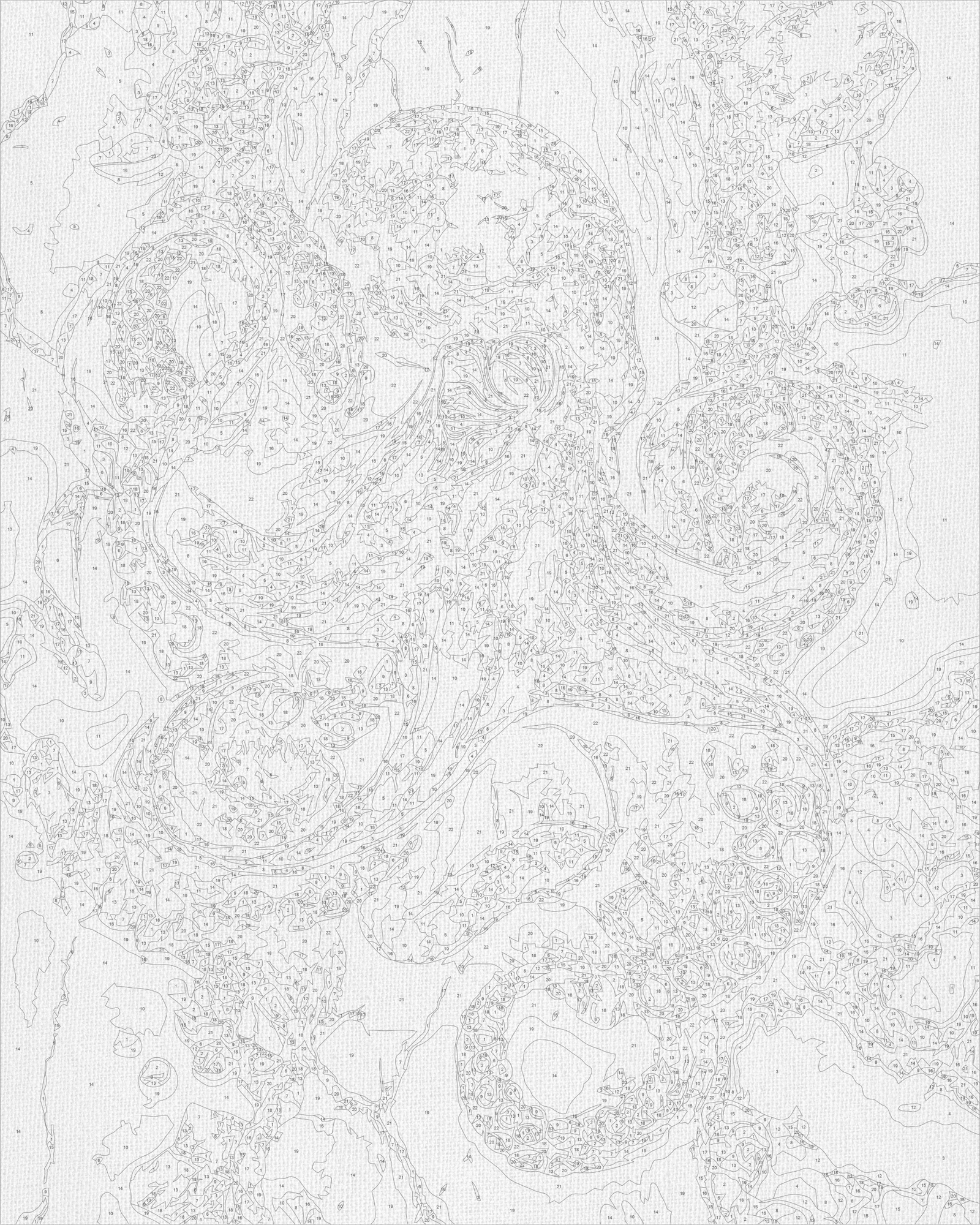 Számfestés kereten 40×50 cm Polip fémes színekkel LW 3556