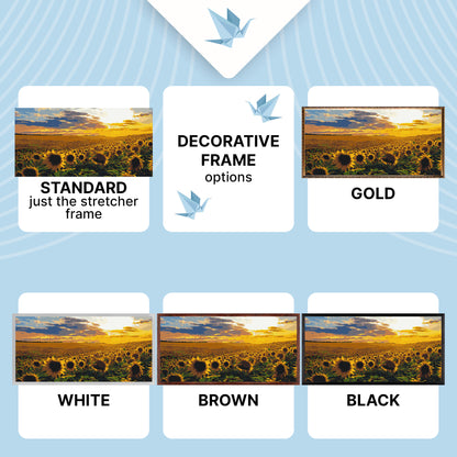 Paint by Numbers on a 40*80 cm frame, landscape, Sunflower Field LW 5099