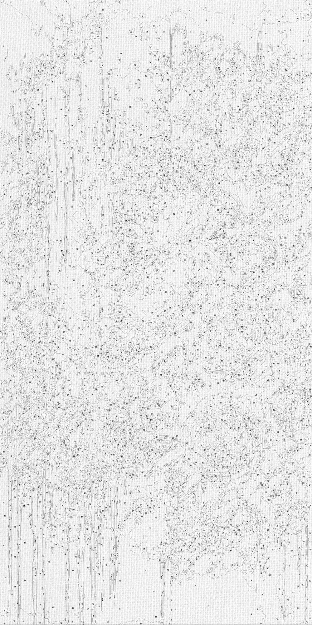 Számfestés kereten 40×80 cm Virágok. Arany inspiráció fémes színekkel LW 5109