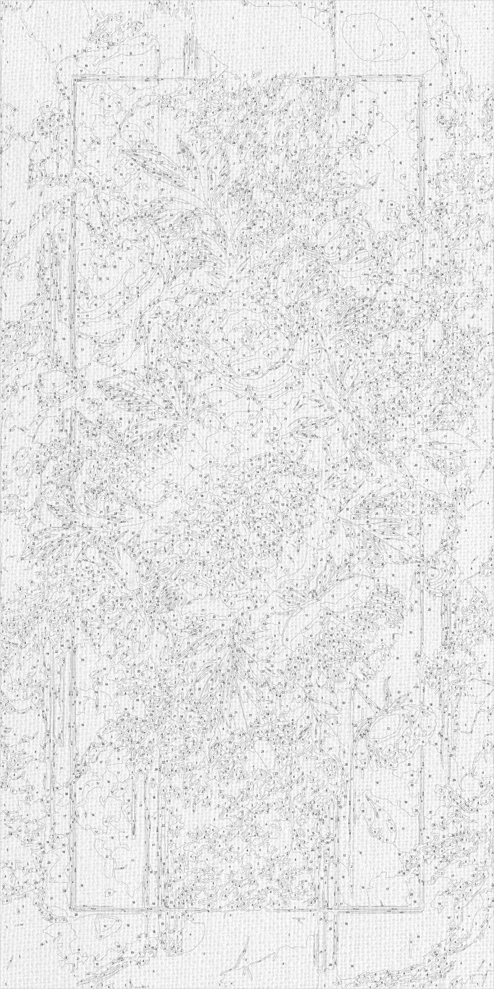 Számfestés kereten 40×80 cm Ragyogó virágok fémes színekkel LW 5110